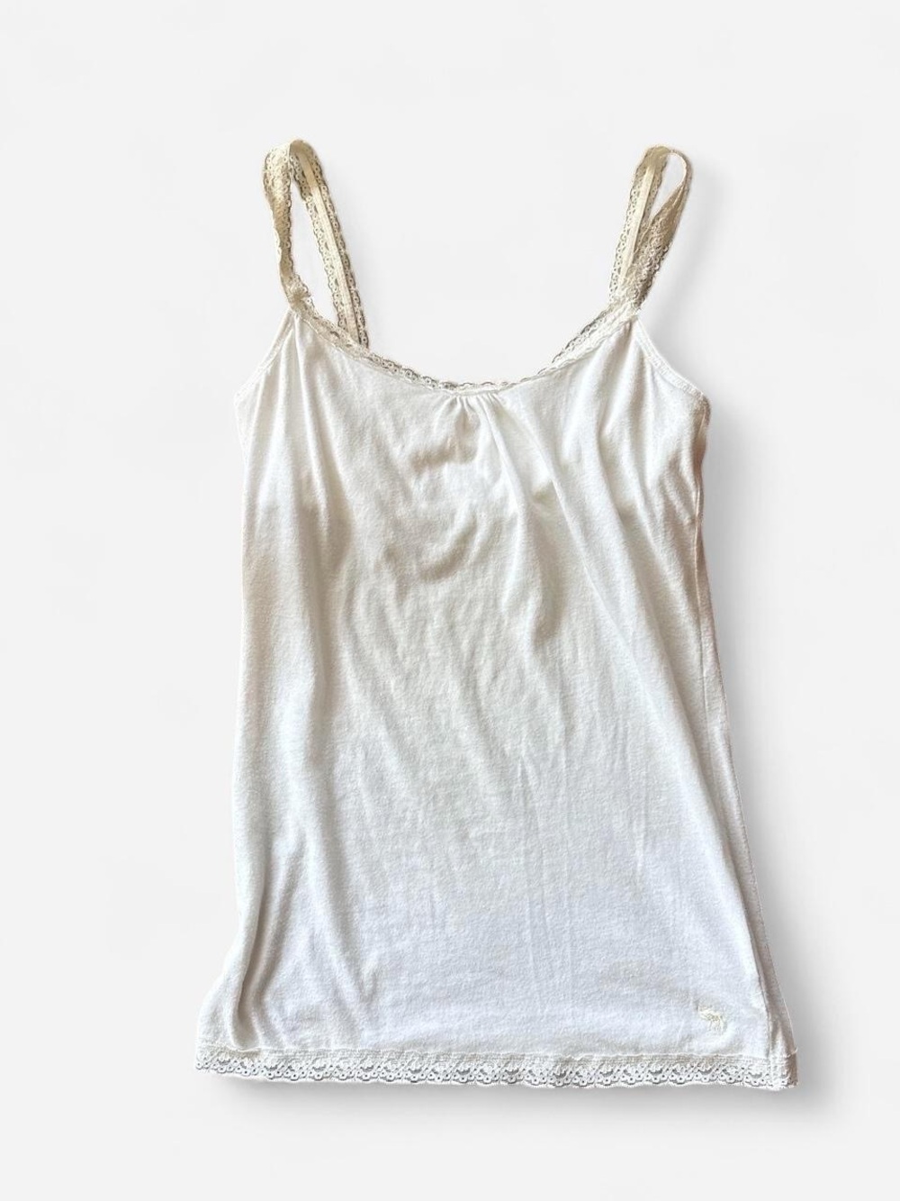 Vintage Y2K Abercrombie & Fitch White Lace Cami Tank Top